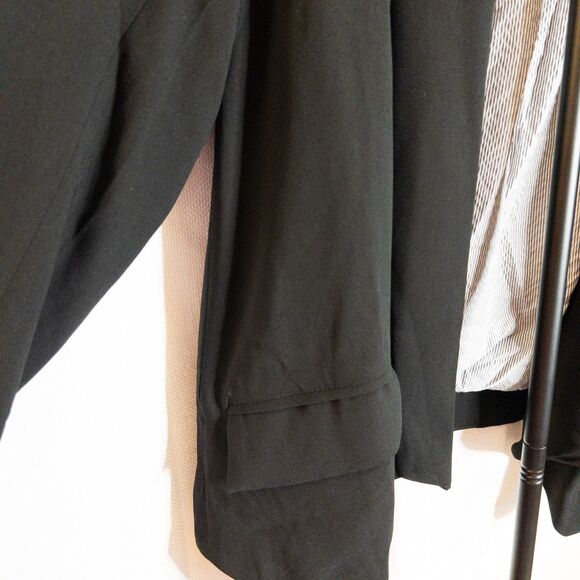 Anthropologie Cartonnier Black Blazer Jacket Draped Open- Front Size Medium NWT - Picture 8 of 13